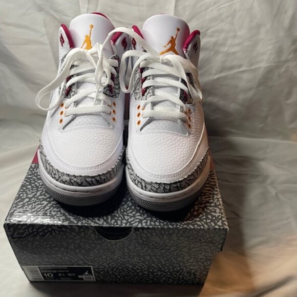Air Jordan 3 Retro Cardinal Red - Brand New - Picture 2 of 5